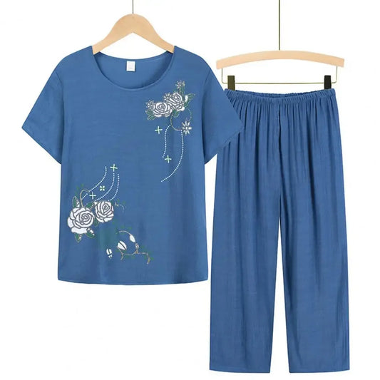Floral Print Pajama Set - Palm and Thread