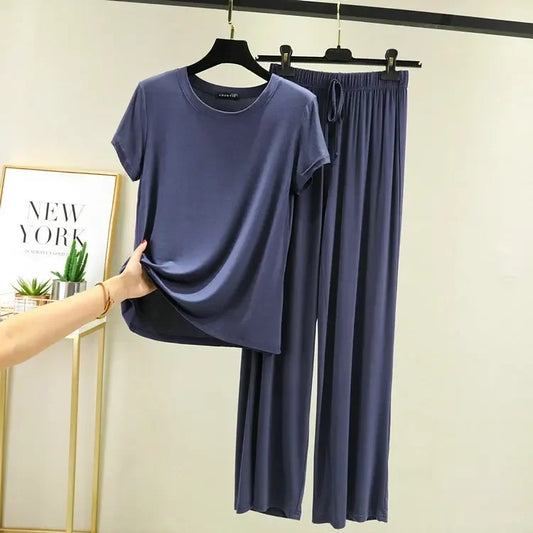 New Modal Pajama Sets Lounge Cute Sleepwear - Palm and Thread