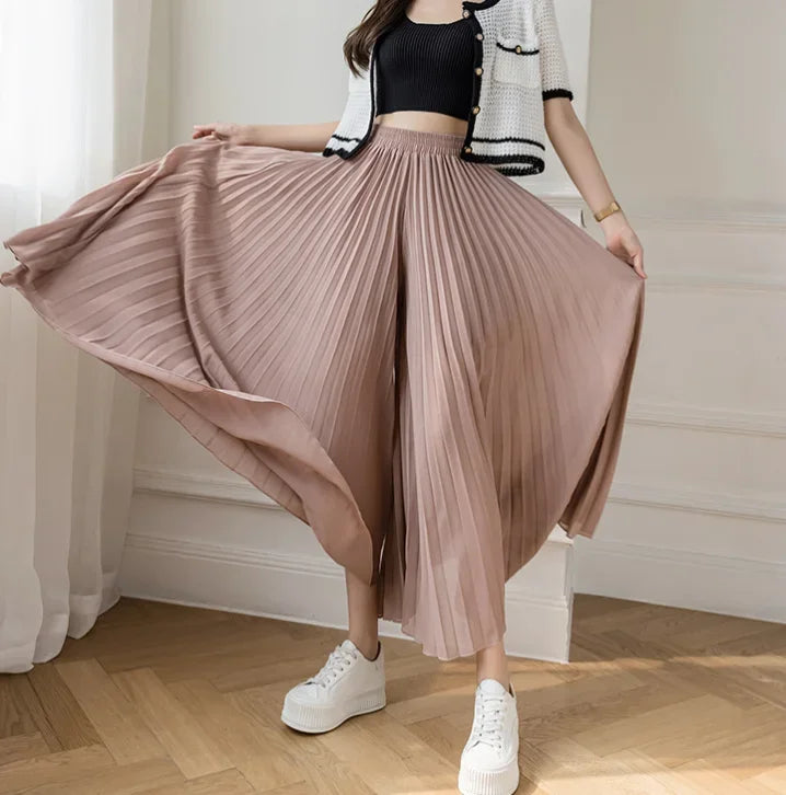 Chiffon High Waist Wide Leg Pant - Palm and Thread