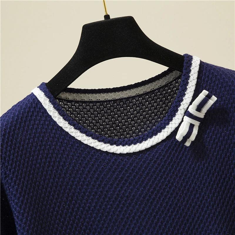 Fashion Bow Short Sleeve Top Sweater - Palm and Thread
