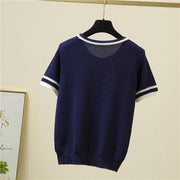 Fashion Bow Short Sleeve Top Sweater - Palm and Thread