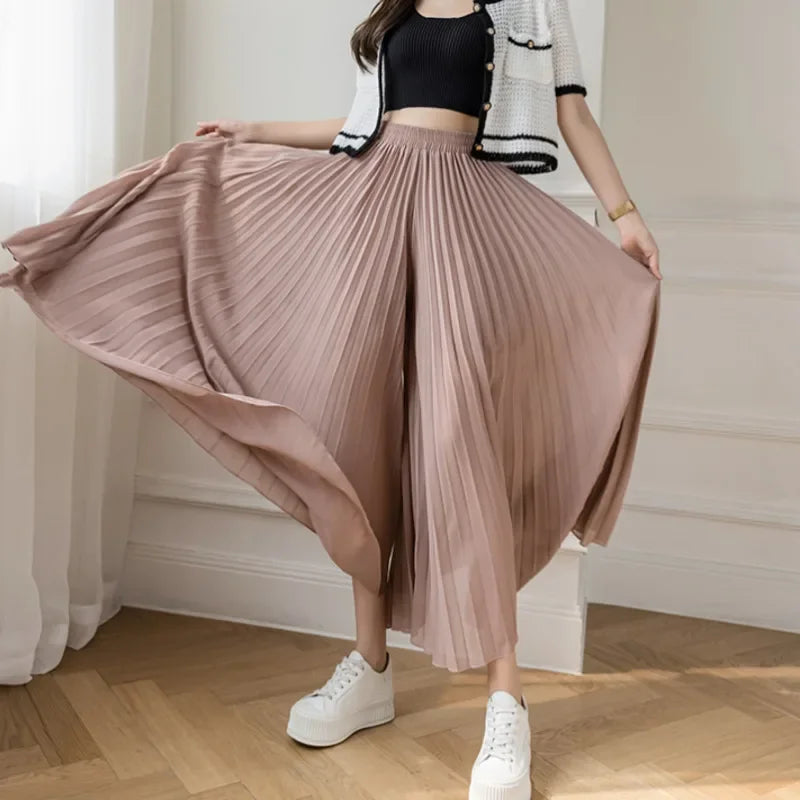 Chiffon High Waist Wide Leg Pant - Palm and Thread