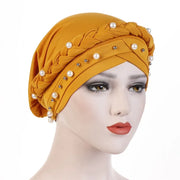 Head Scarf Two-color Cotton Braid Turban Bonnet - Palm and Thread
