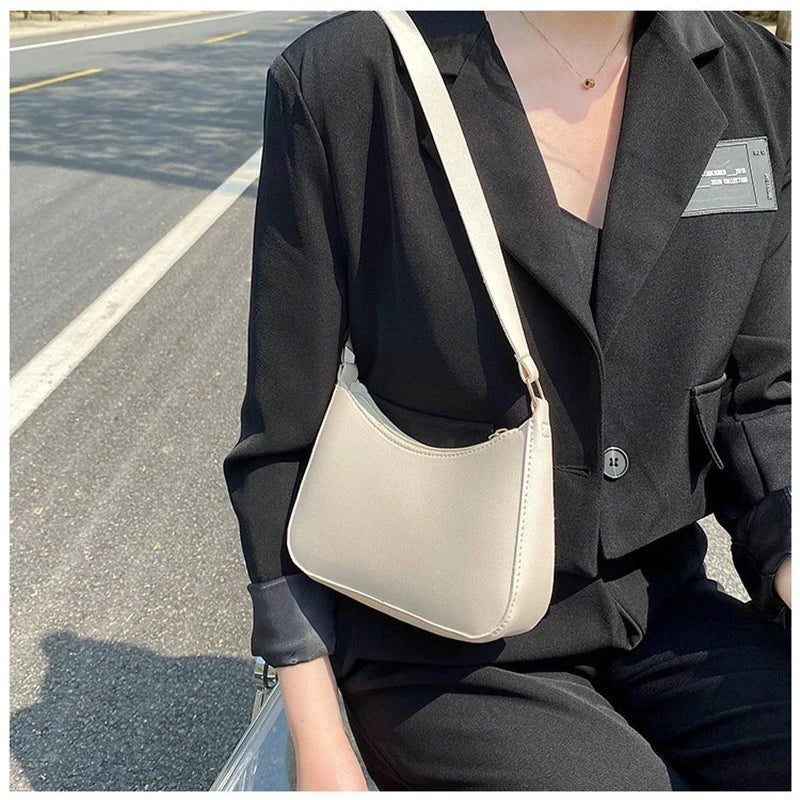 Retro PU Leather Underarm Bag