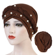 Head Scarf Two-color Cotton Braid Turban Bonnet - Palm and Thread
