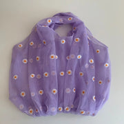 Flower Embroidery Hand Bag - Palm and Thread