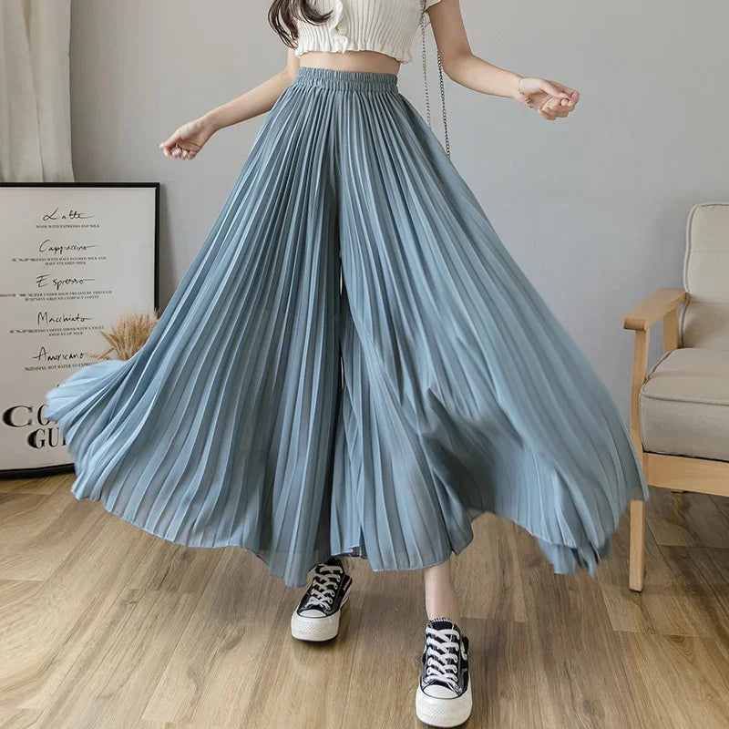 Chiffon High Waist Wide Leg Pant - Palm and Thread