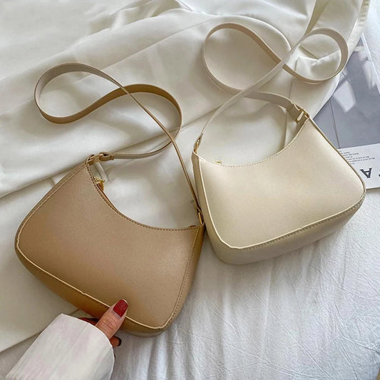 Retro PU Leather Underarm Bag
