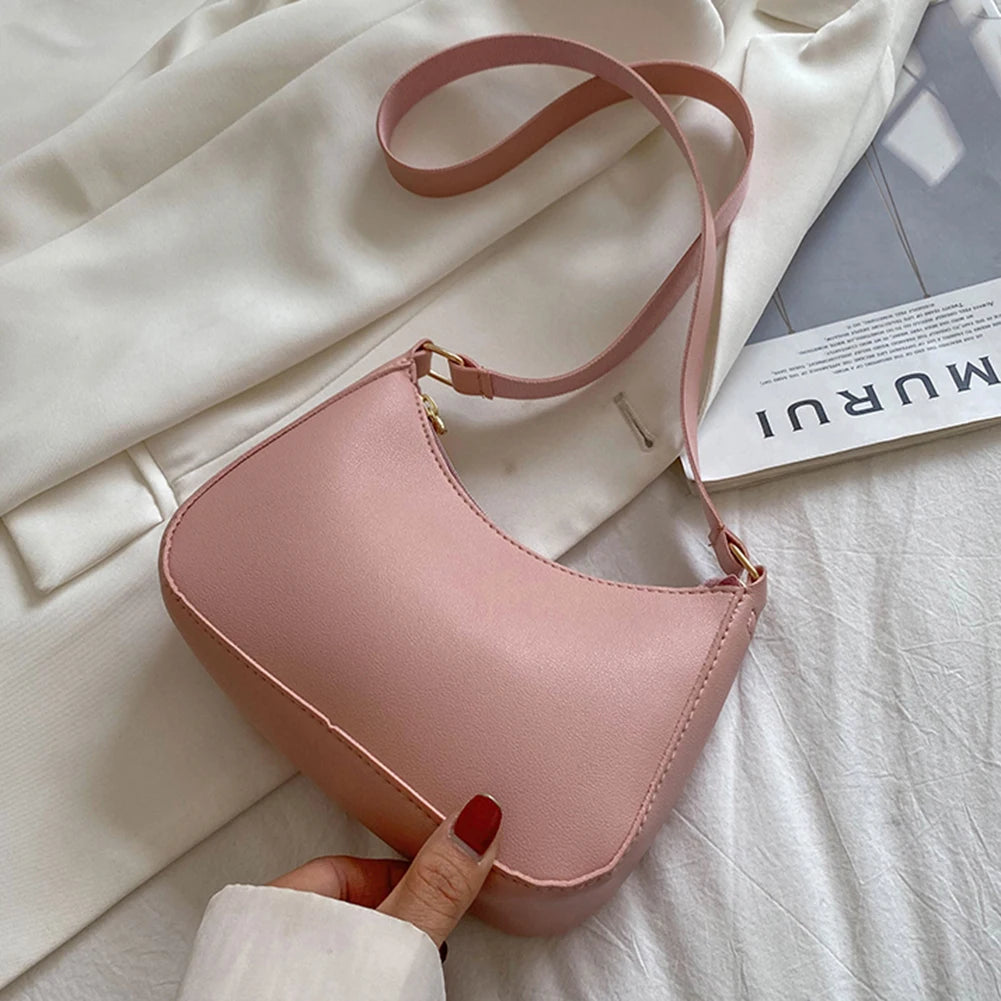 Retro PU Leather Underarm Bag