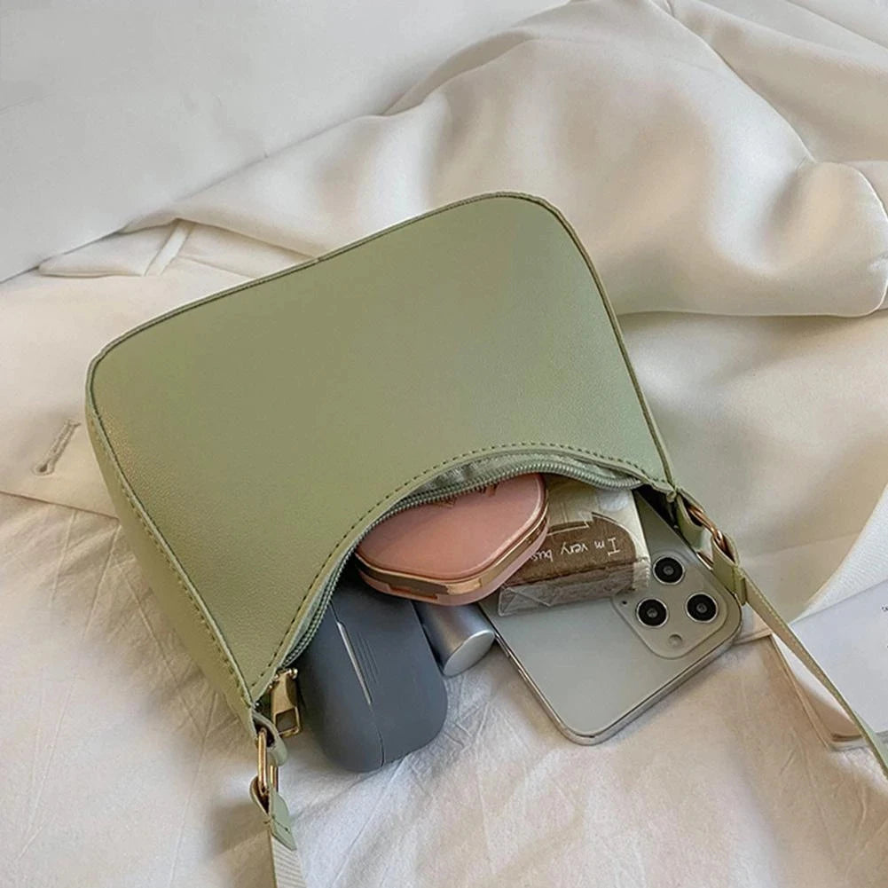 Retro PU Leather Underarm Bag