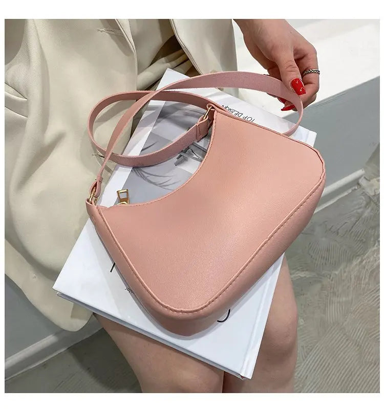 Retro PU Leather Underarm Bag