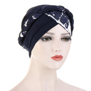 Print Cotton Scarf Inner Hijab Turban Cap Headwear - Palm and Thread