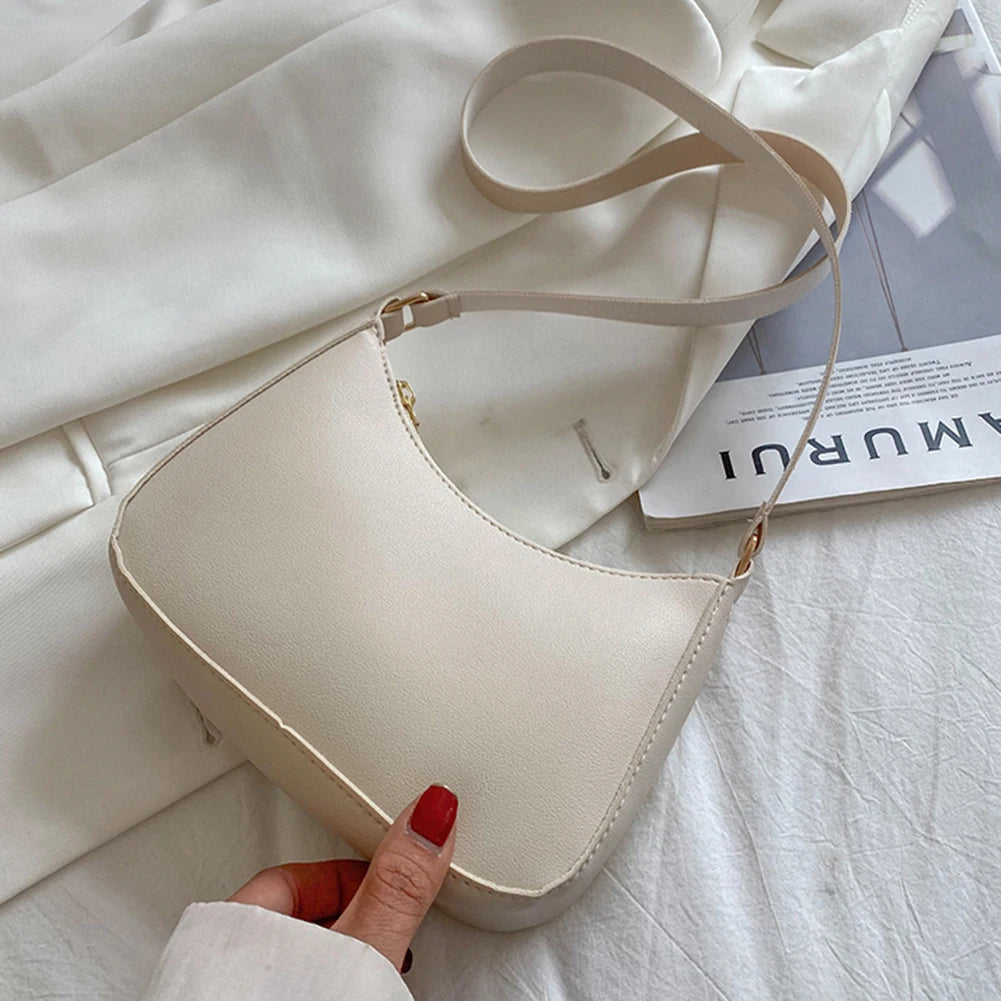 Retro PU Leather Underarm Bag