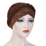 Head Scarf Two-color Cotton Braid Turban Bonnet - Palm and Thread