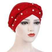 Head Scarf Two-color Cotton Braid Turban Bonnet - Palm and Thread