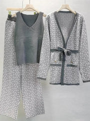 Knitted 3 Pieces Warm Set - Palm and Thread