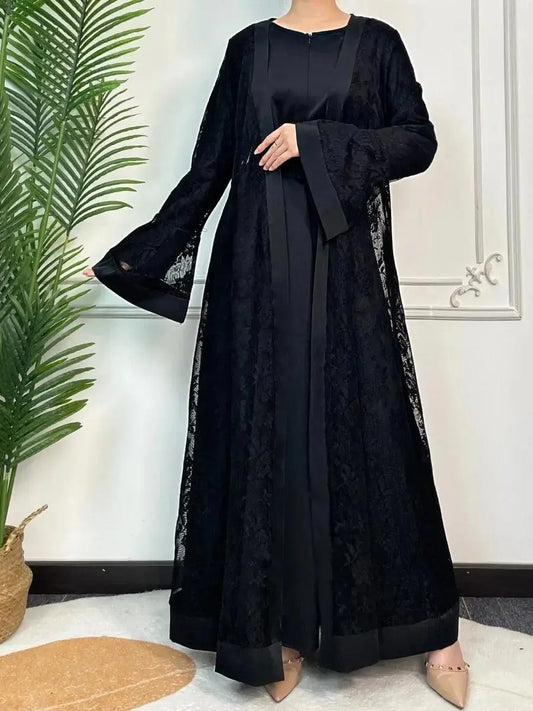 Flare Sleeve 2 Piece set Abaya - Palm and Thread