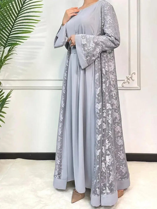 Flare Sleeve 2 Piece set Abaya - Palm and Thread