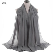 Solid Chiffon Shawl Scarf - Palm and Thread