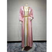 Satin Open Abaya - Palm and Thread