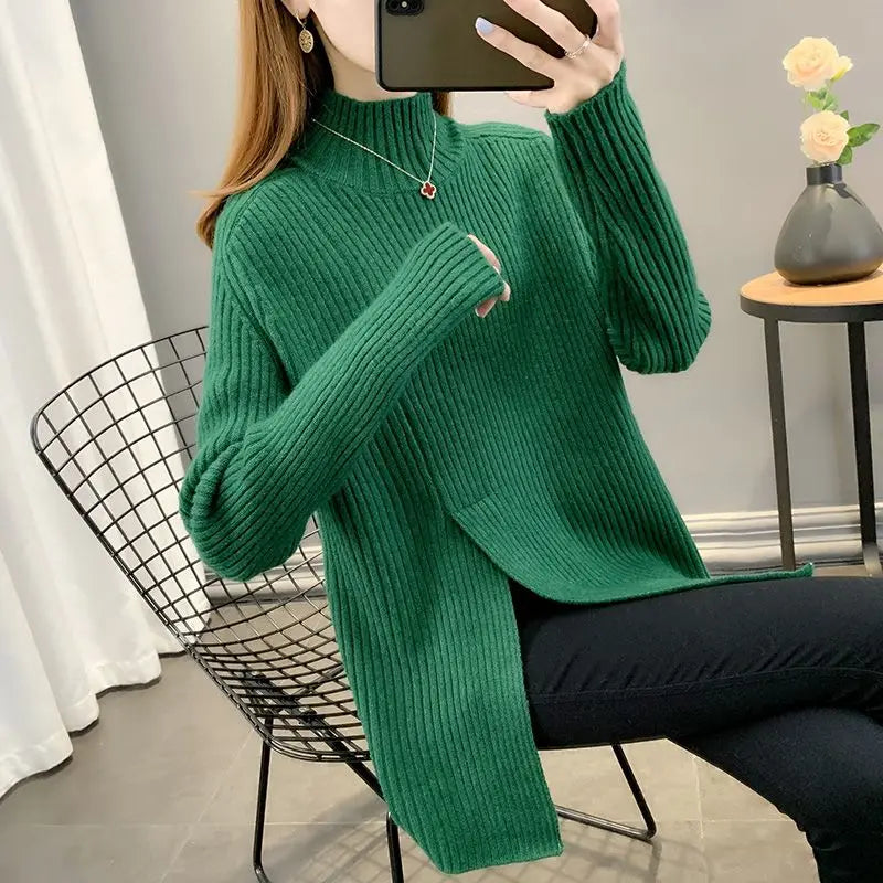 Chic Long Sleeve Slit Pullover Top - Palm and Thread