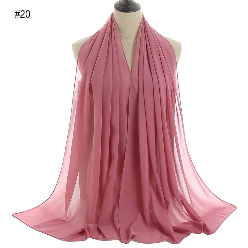 Solid Chiffon Shawl Scarf - Palm and Thread