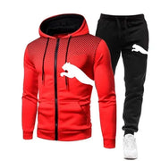 Hooded Jacket + Pants Two-piece Suit