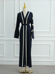Bow Vestidos Largos Split Sleeve Abaya - Palm and Thread
