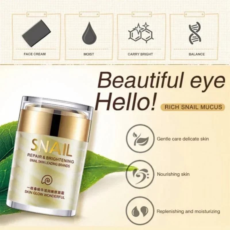 Snail Collagen Face Cream Whitening Moisture Anti Aging - Palm and Thread