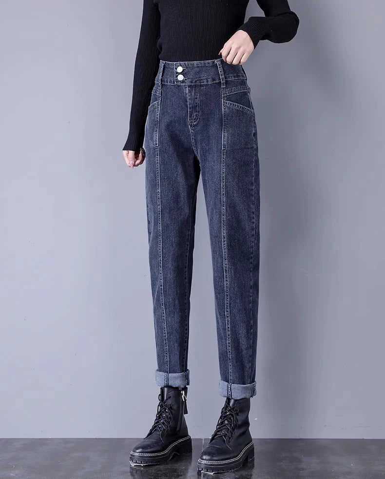 Ankle-length Harem Jeans Pant - Palm and Thread