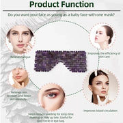 Natural Rose Quartz Eye Mask Massager - Palm and Thread