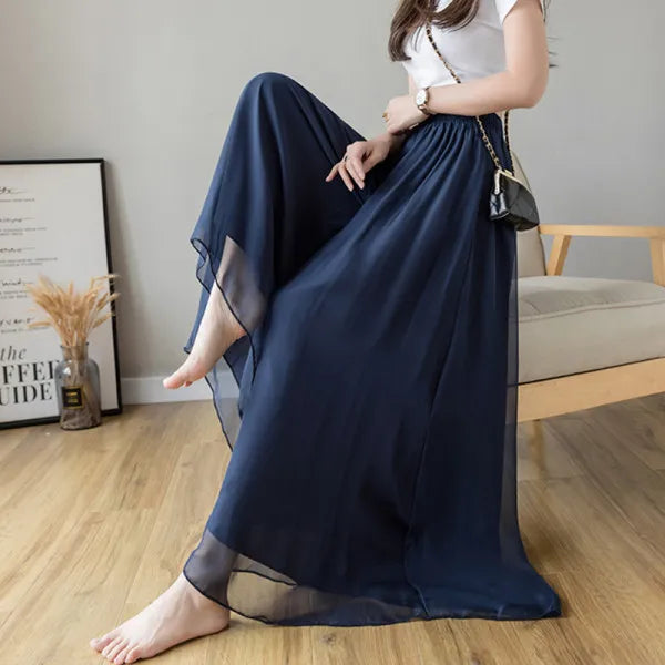 Chiffon Wide-leg Pant - Palm and Thread