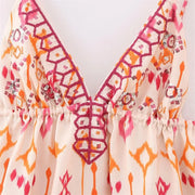Versatile Embroidery Beaded Print Top - Palm and Thread