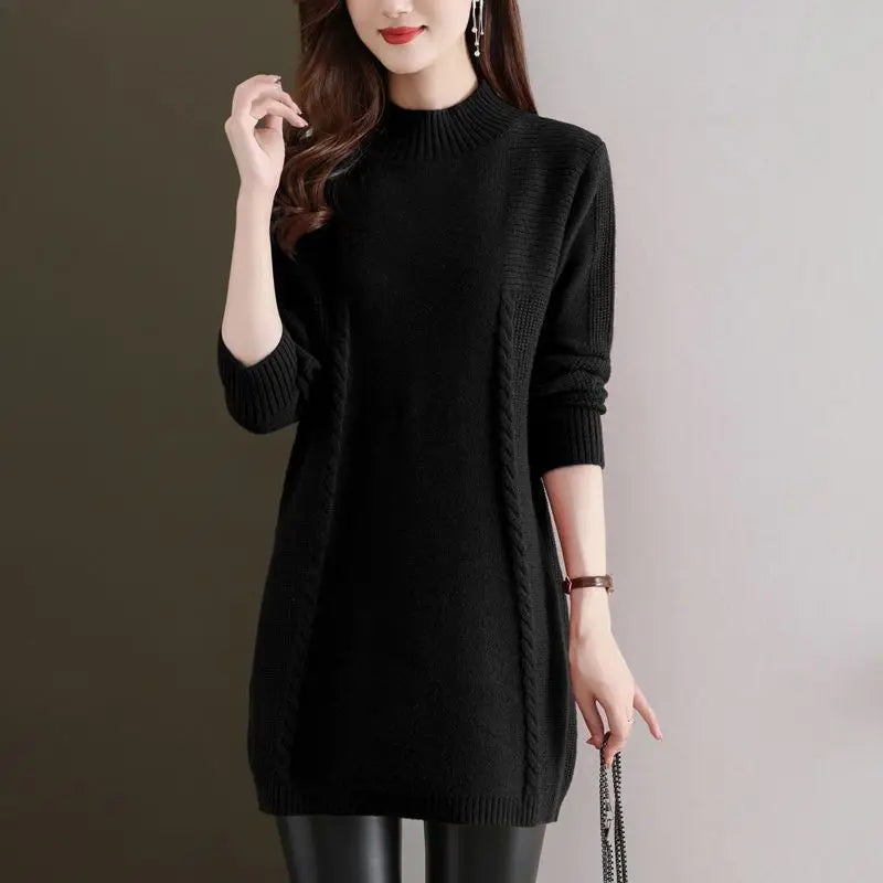 Elegant Knitted Sweater Top Tunic Jumper - Palm and Thread