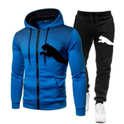 Hooded Jacket + Pants Two-piece Suit