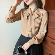 Elegant Bow Neck Top - Palm and Thread