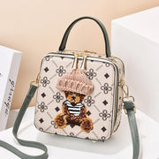 Leather Printing Small Handbag - Palm and Thread
