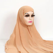 Chiffon Hijab With Underscarf Cap Bonnet Instant - Palm and Thread