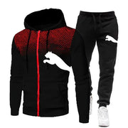 Hooded Jacket + Pants Two-piece Suit