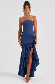 Sexy Strapless Slim Fit Slit Dress