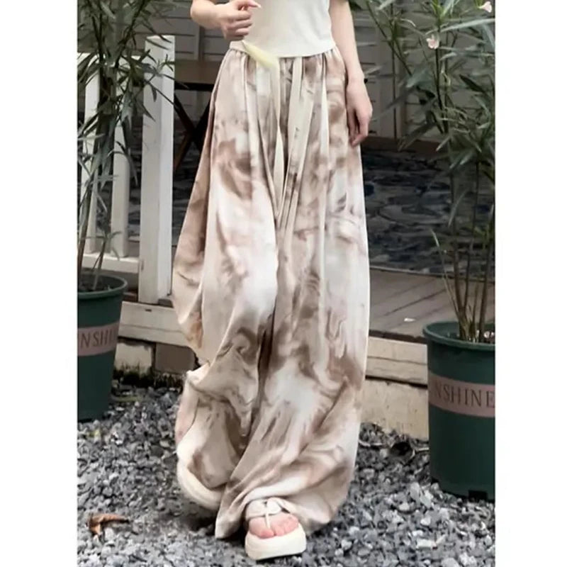 Fashion Vintage Print Wide Leg Pant - Palm and Thread