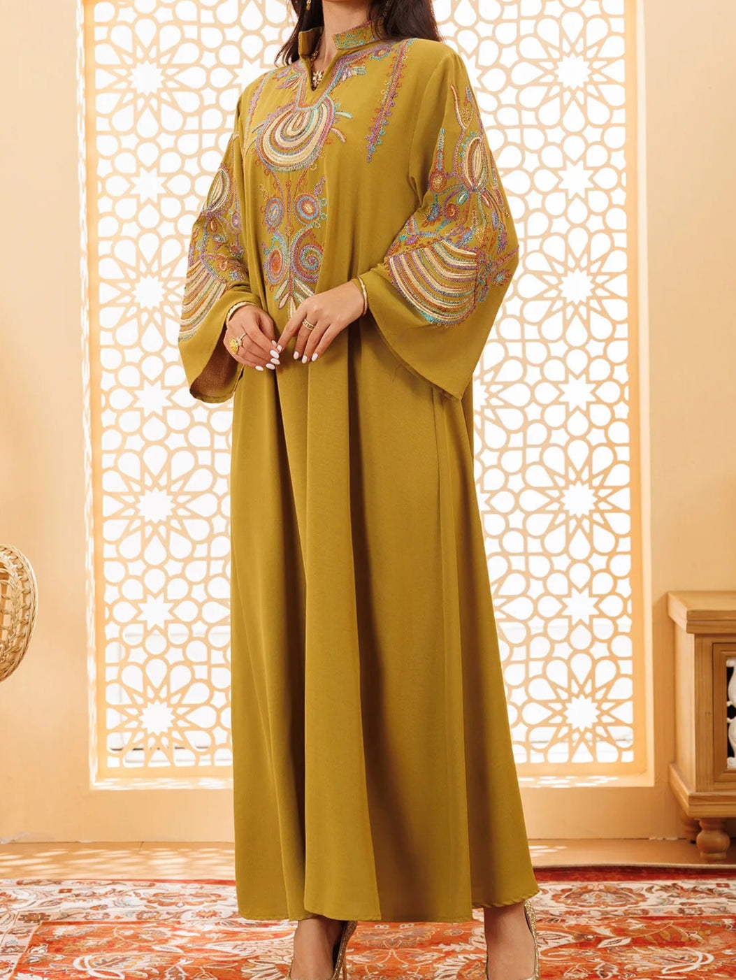 New Embroidery Rope Abaya - Palm and Thread