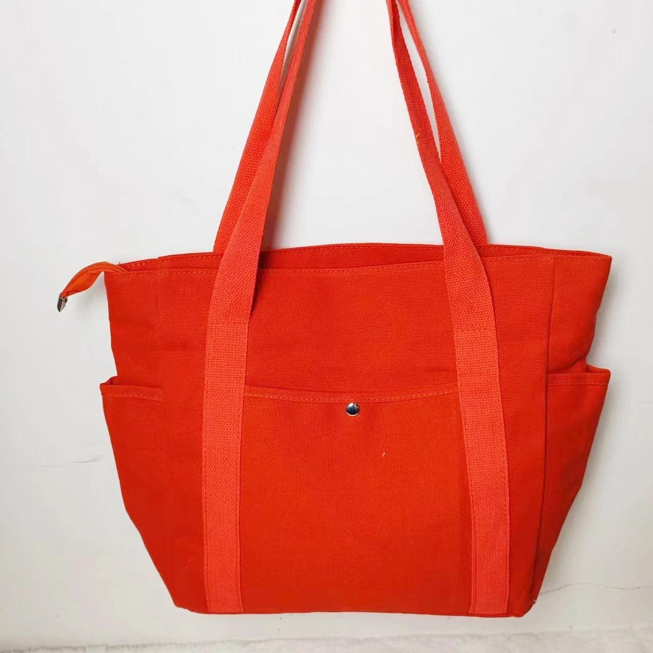 Large Capacity Canvas Tote Shoulder Bag - Palm and Thread