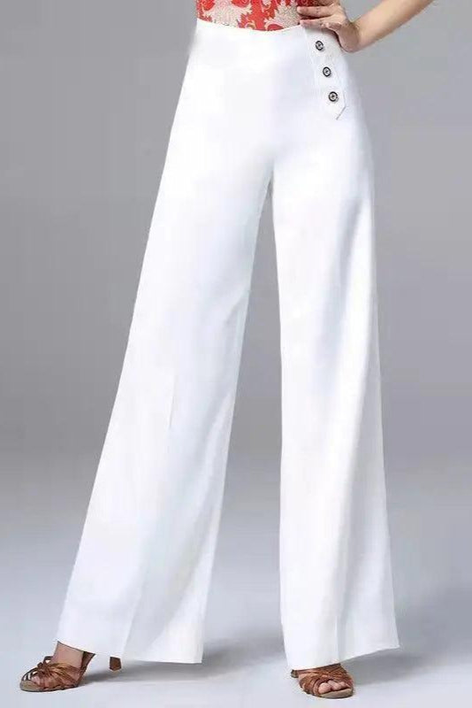 Solid Wide Leg Elegant Pant - Palm and Thread