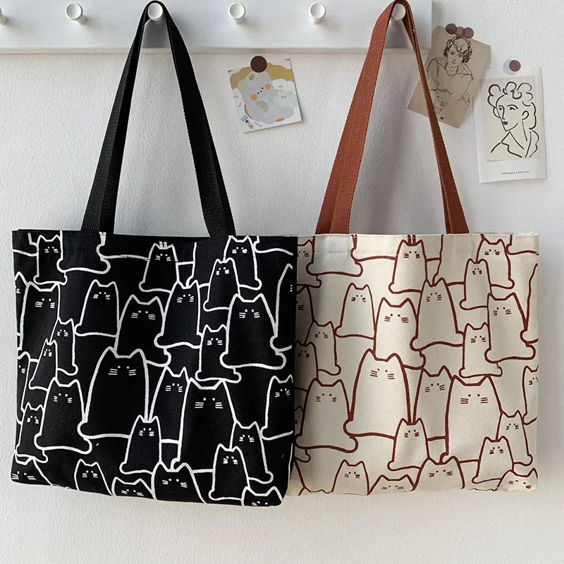 Cute Cat Shopper Handbag - Palm and Thread