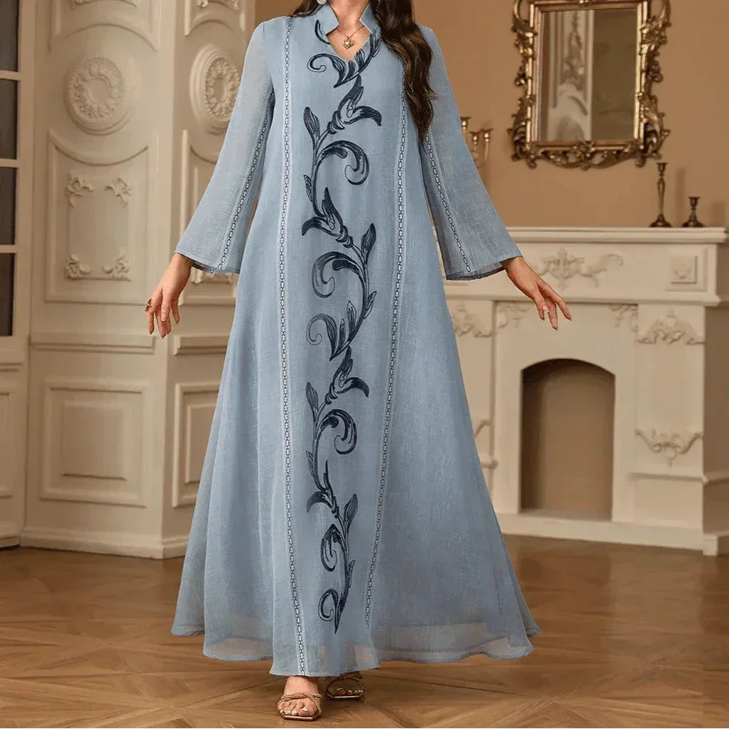 New Embroidery Abaya Kaftan - Palm and Thread