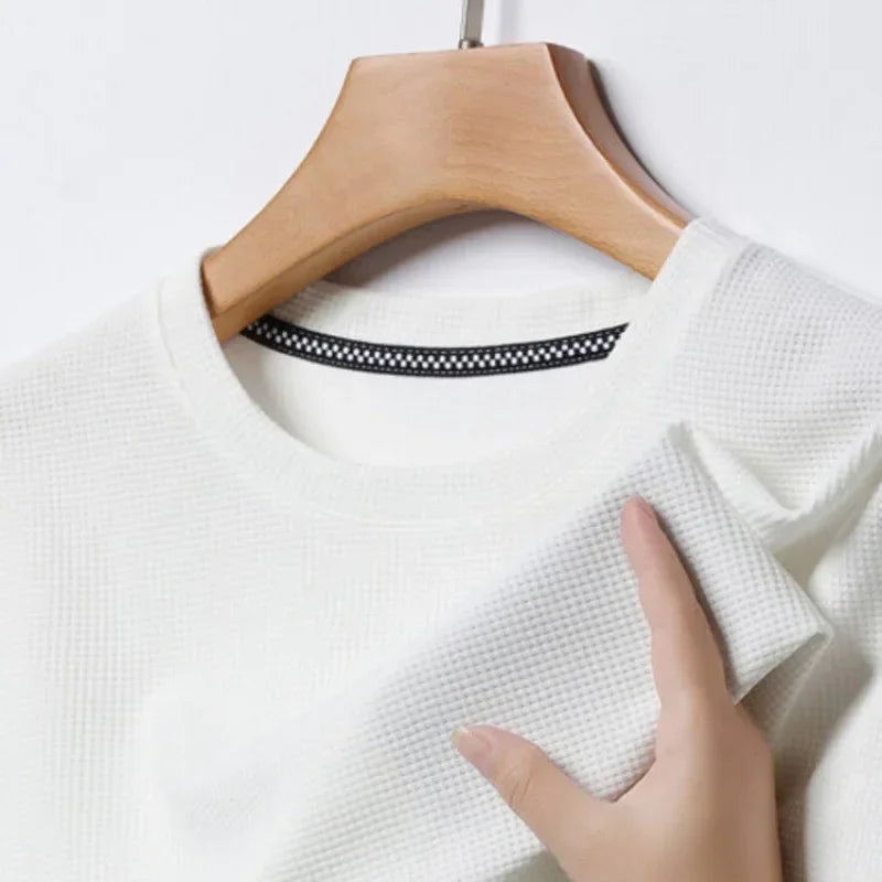 Polo Waffle Solid T-shirt - Palm and Thread