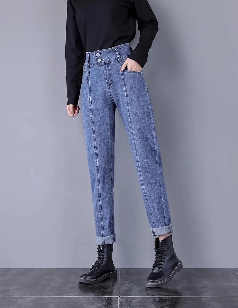 Ankle-length Harem Jeans Pant - Palm and Thread