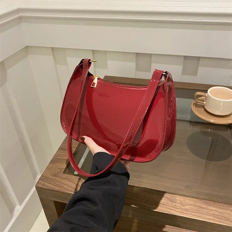 Vintage Patent Leather Shoulder Bag - Palm and Thread