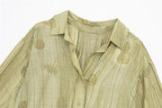 Jacquard Loose Shirt Pant Matching Set - Palm and Thread